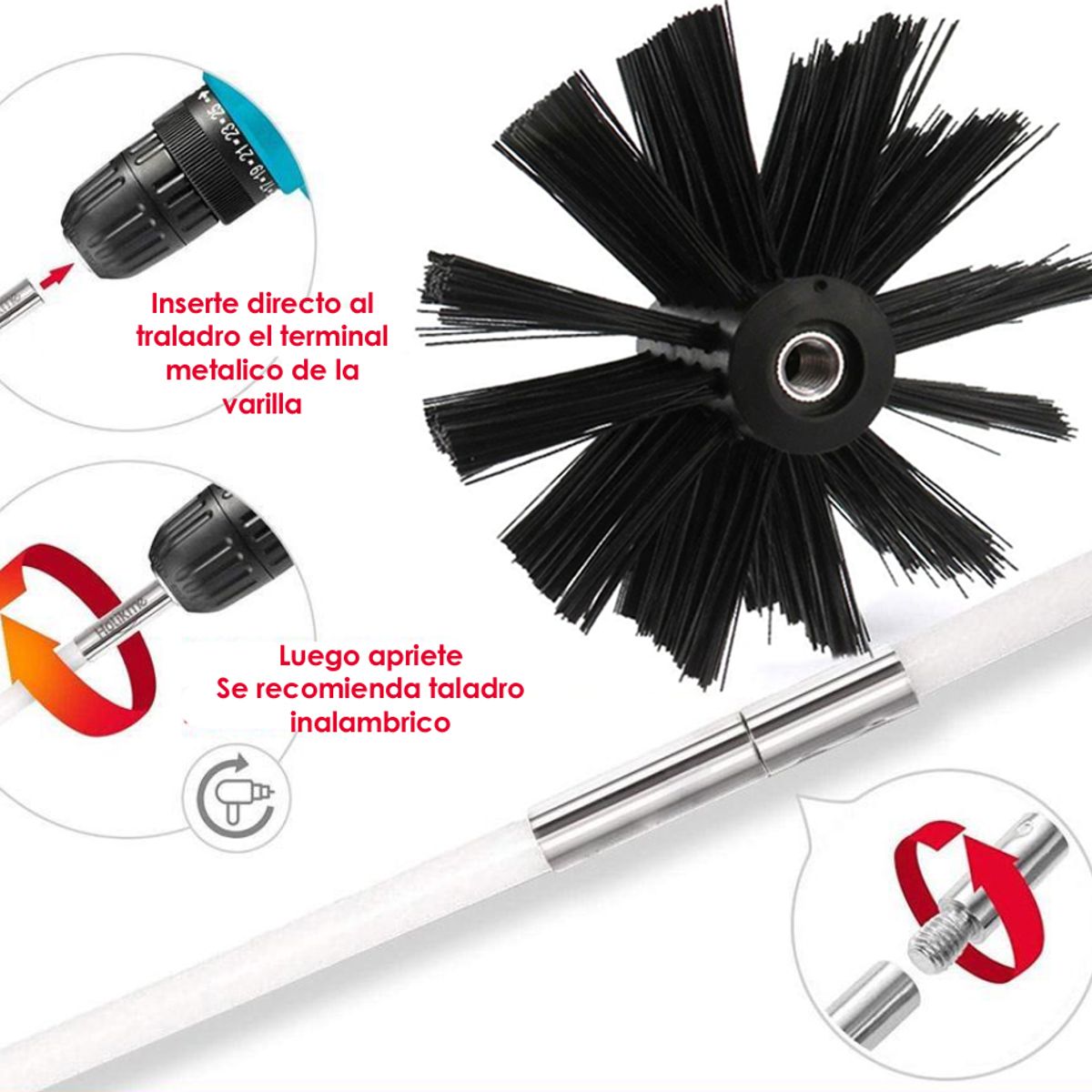 GENERICO - Kit Limpia Combustión Lenta Cañon 6 4 Desde Abajo