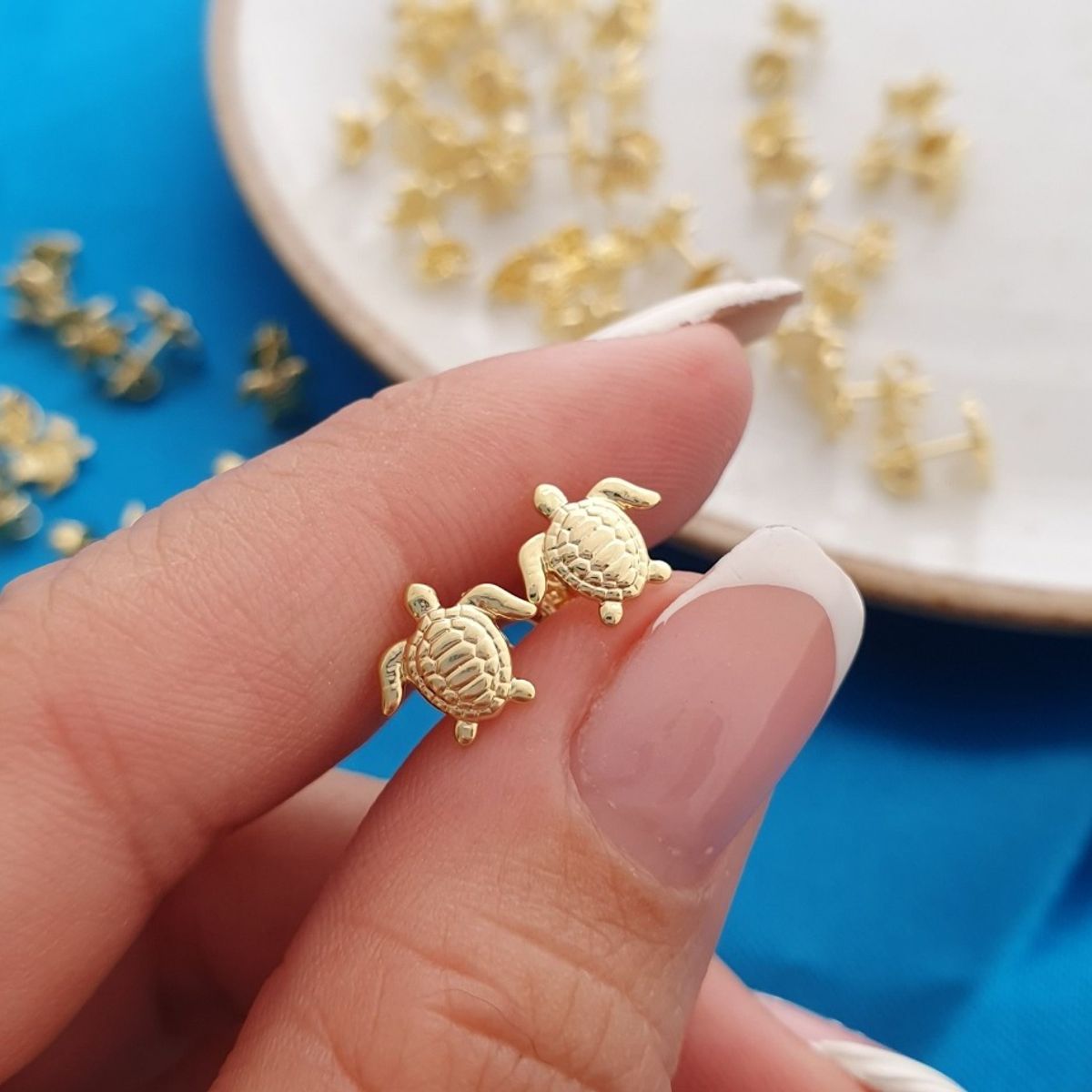 GENERICO - Aros tortuga oro laminado 18k