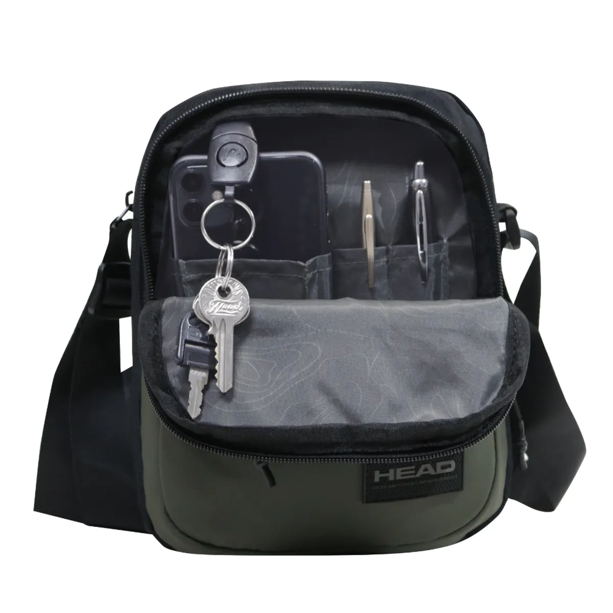 HEAD - Bolso Cruzado Magnus 4 Reverse Verde Musgo Head