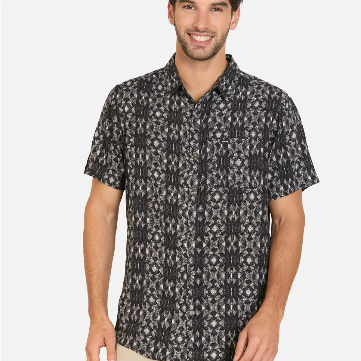 RIP CURL - Camisa MC Waverush Multicolor Hombre Rip Curl