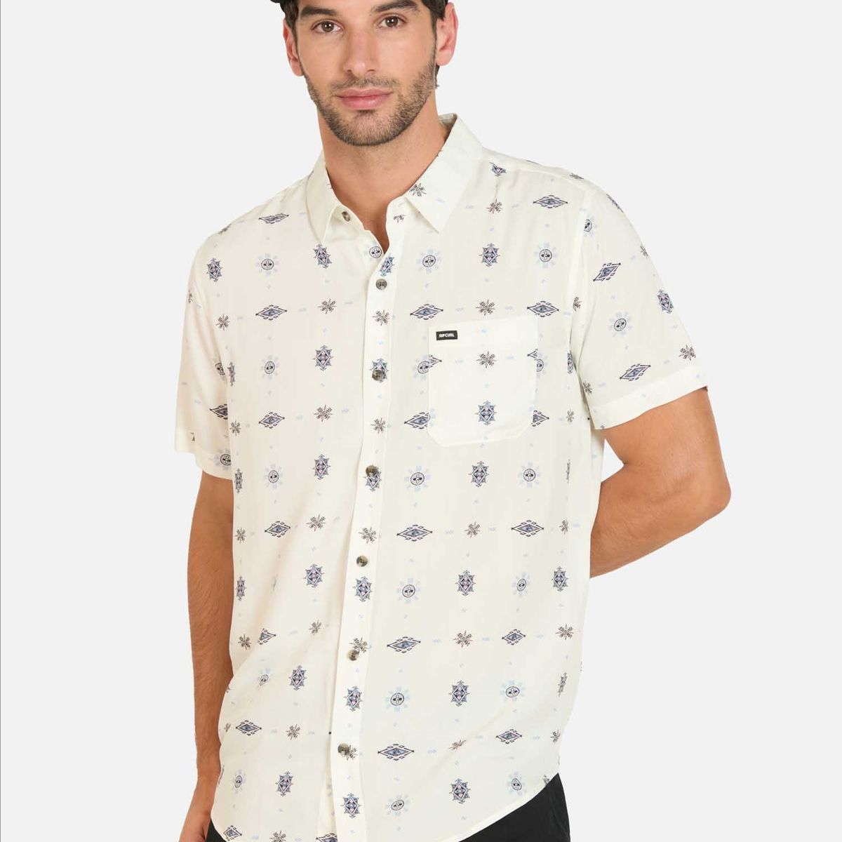 RIP CURL - Camisa MC Tropicx Multicolor Hombre Rip Curl