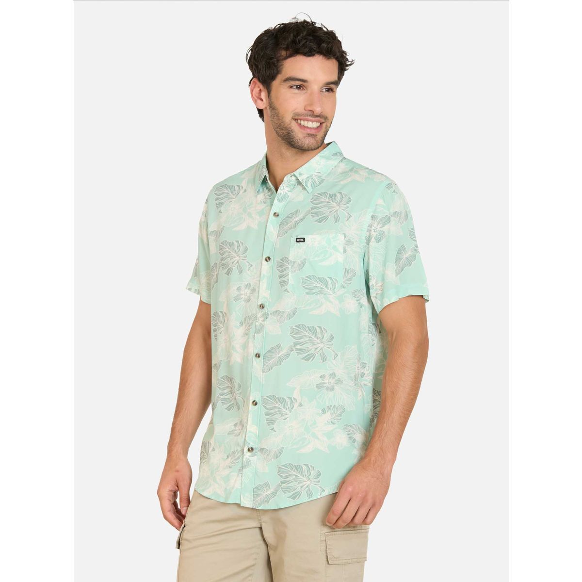 RIP CURL - Camisa MC Oceanrun Multicolor Hombre Rip Curl
