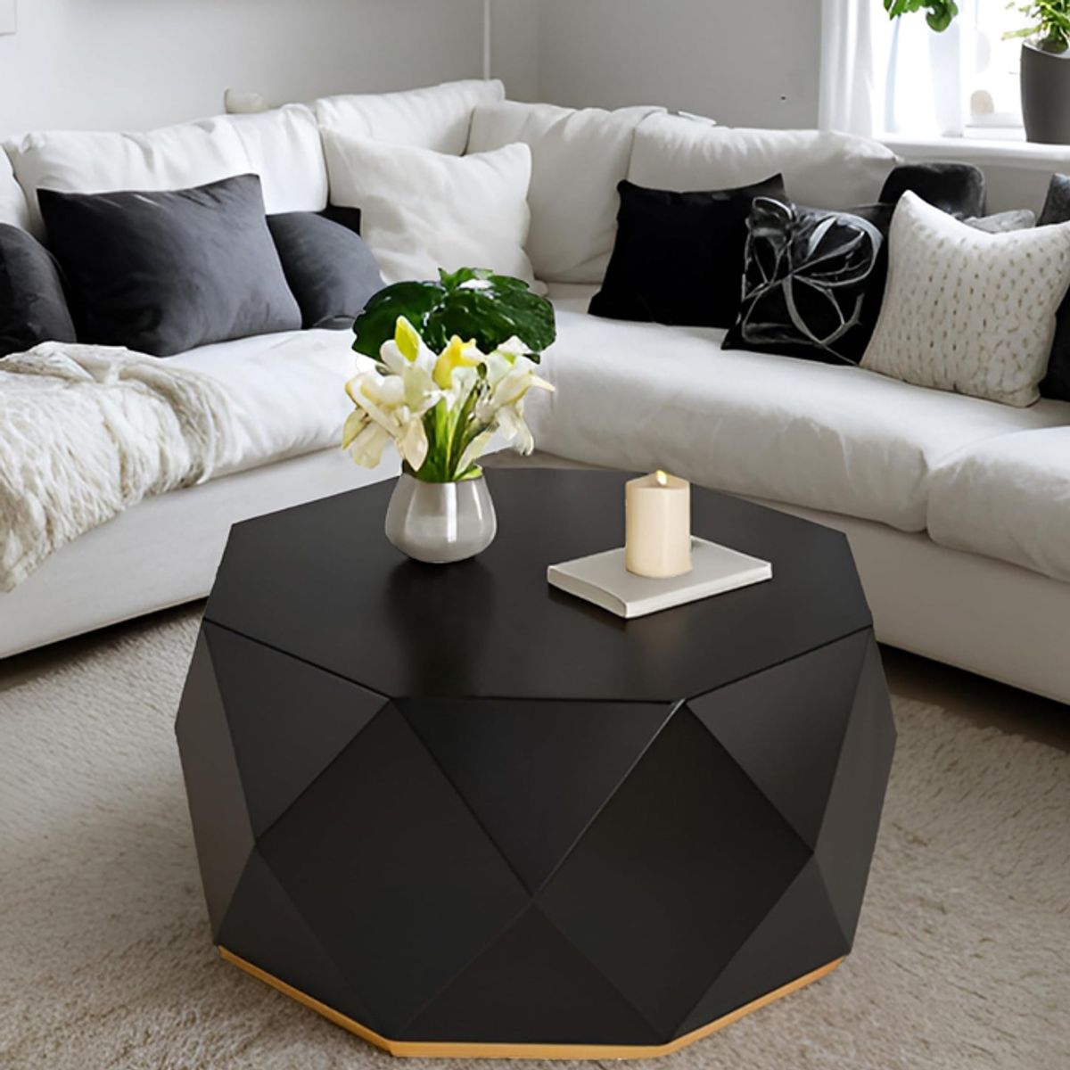 MSA MUEBLES SANTA ANA - Mesa Centro Geometrix Black