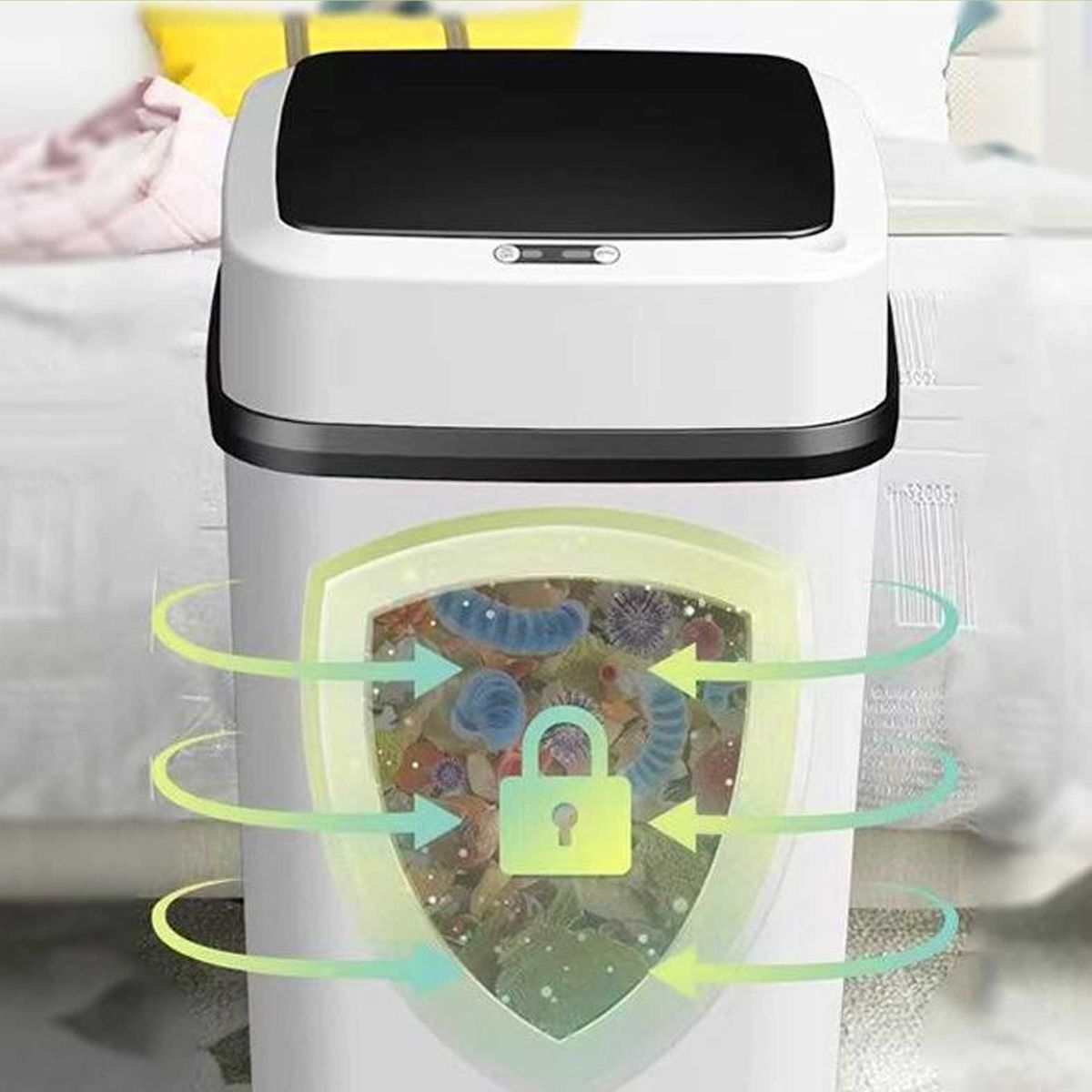 GENERICO - Basurero Inteligente 13L con Sensor Automático Cocina