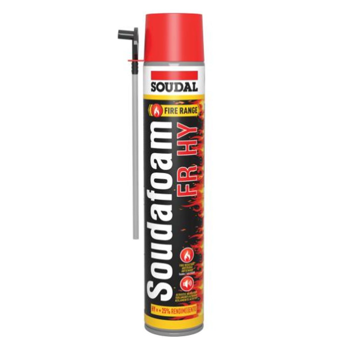 SOUDAL - Espuma Expansiva ignífuga Poliuretano Resistente al Fuego 750 Ml. Soudal
