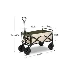 GENERICO - Carrito De Compras Plegable Ideal Para Camping Color Beige