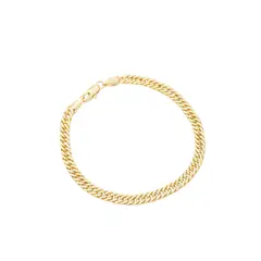 GENERICO - Pulsera Cubana Continua Oro Laminado 18k