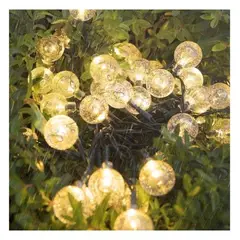 GENERICO - Guirnalda Solar Luces Led Decoracion Navidad Esferas Calidas
