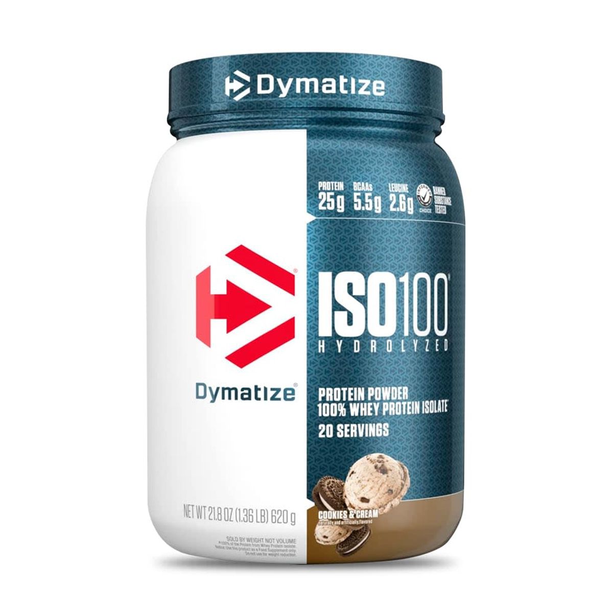 DYMATIZE - Proteina hidrolizada Iso 100 1.4 lb - Cookies and Cream
