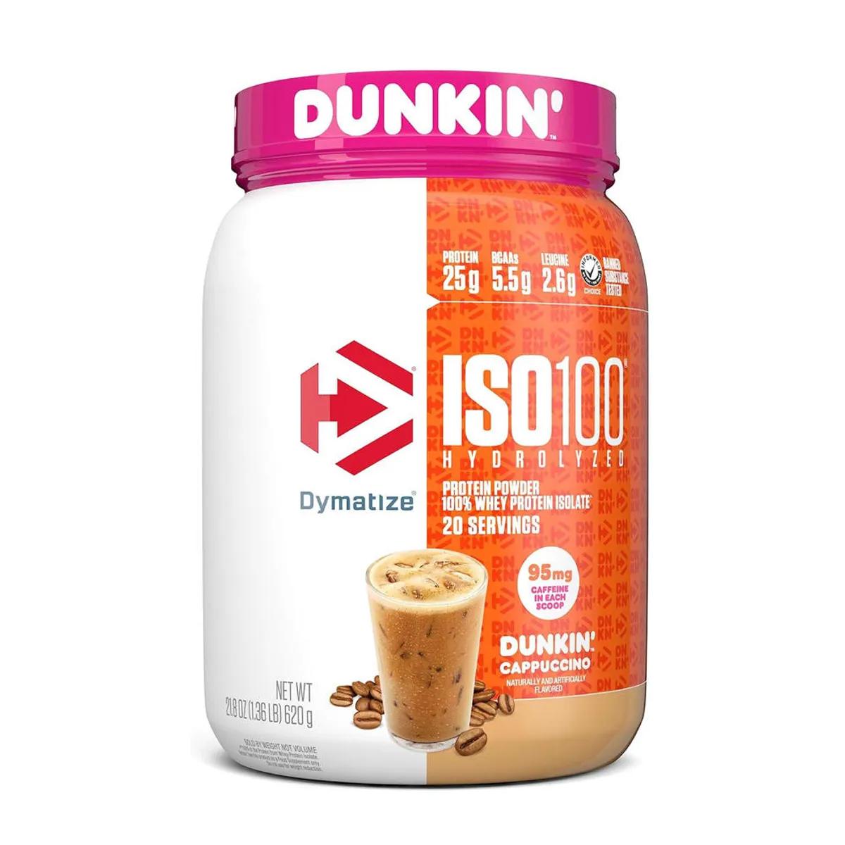 DYMATIZE - Proteina hidrolizada Iso 100 1.4 lb - Dunkin Cappuccino