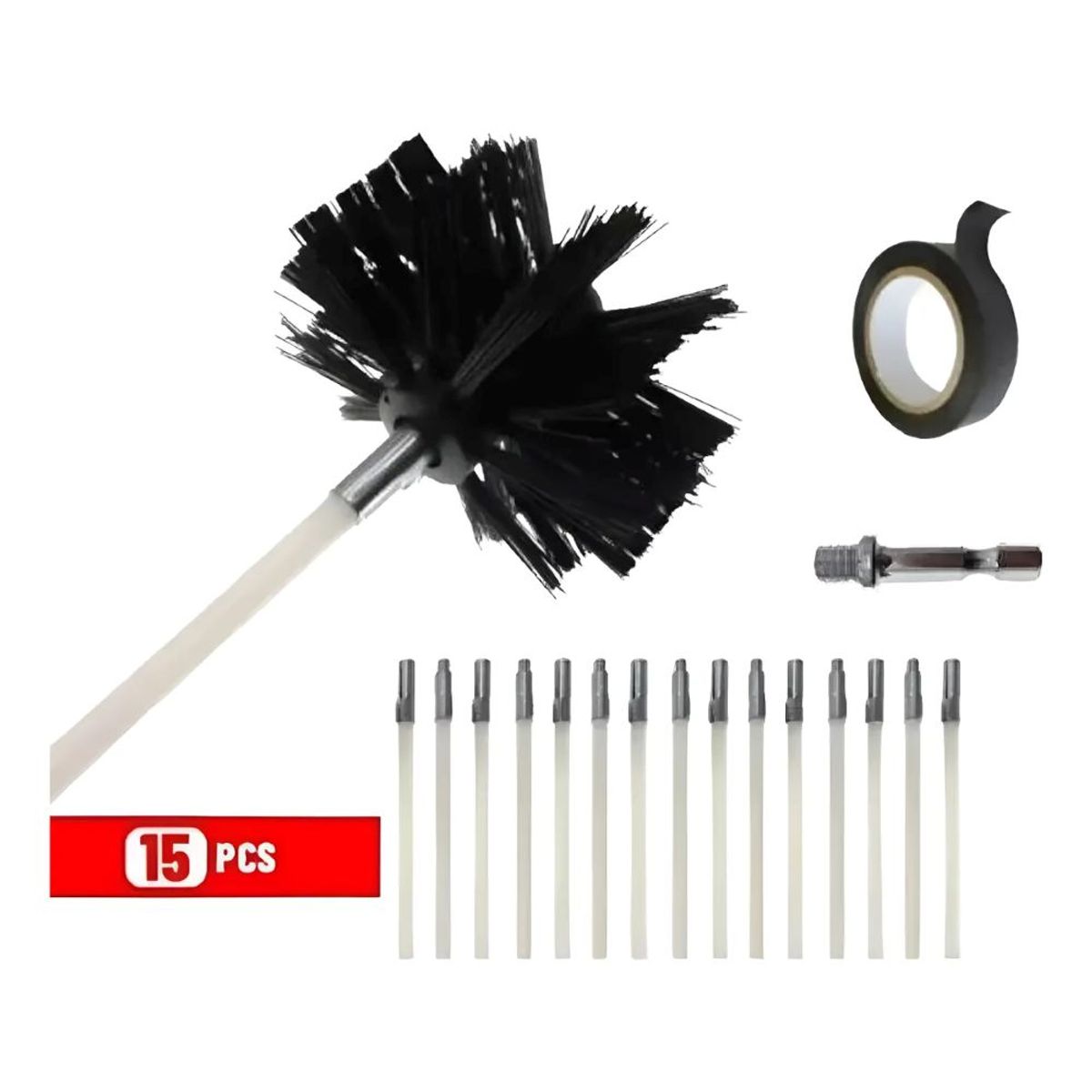 GENERICO - Kit Limpieza Chimenea Para Combustión Lenta 9 Mts