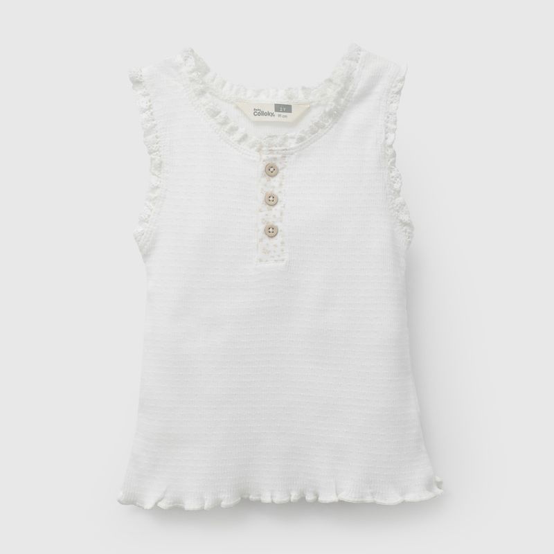 COLLOKY - Polera Bebé niña Blanco  58214 Colloky