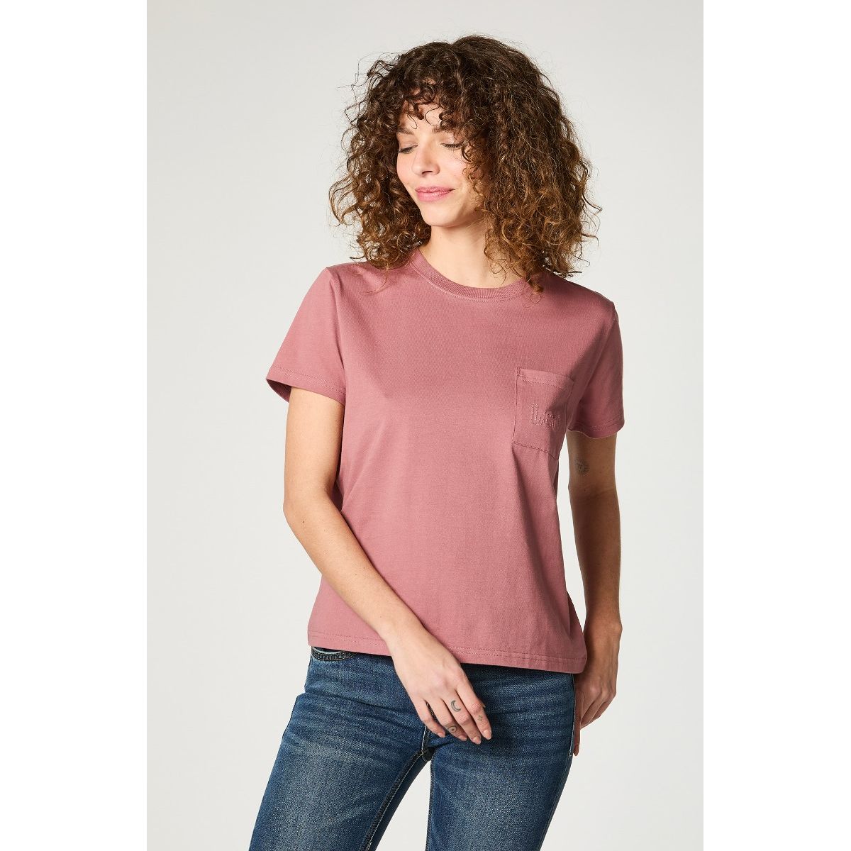 LEE - Polera Mujer One Pocket Embroidery Pink