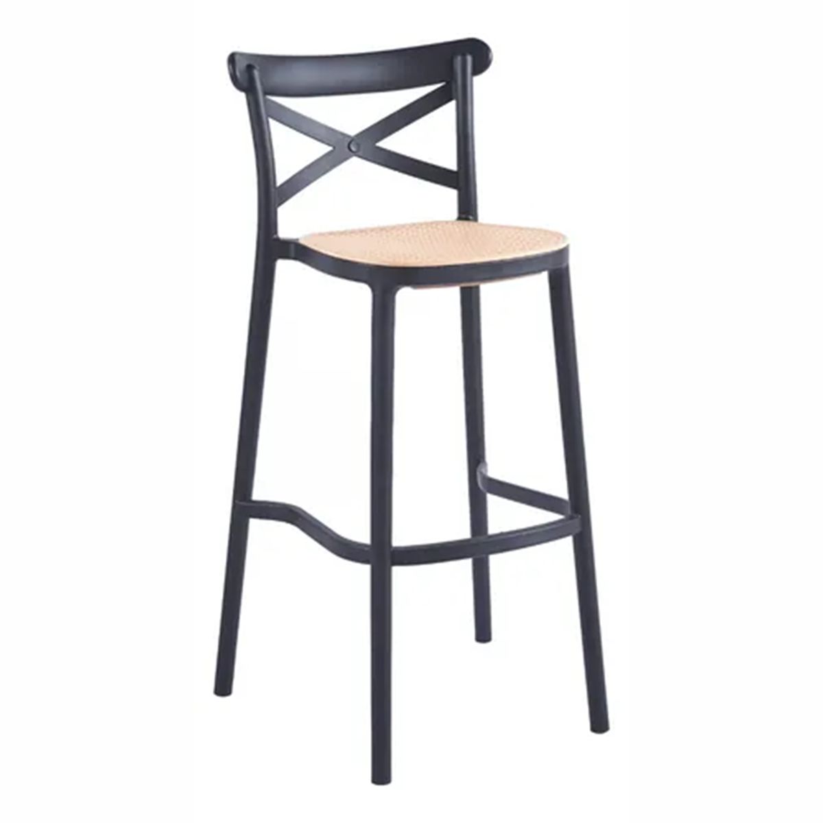 VENHOOUSE - Taburete Crossback Danubio 66cm Piso Bar O Terraza Apilable