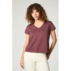 LEE - Polera Mujer Relaxed Neck Burgundy