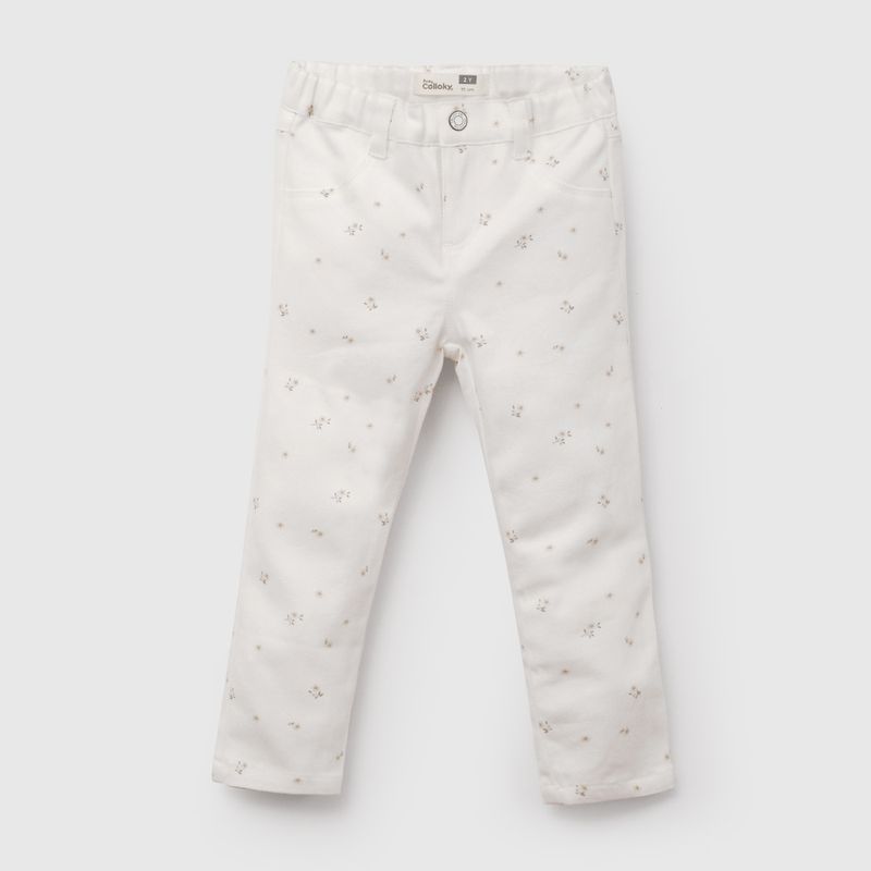 COLLOKY - Pantalón Bebé niña Blanco  57868 Colloky