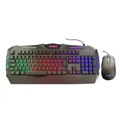 GENERICO - Kit Teclado Mouse Set Gamer Retroiluminado Rgb