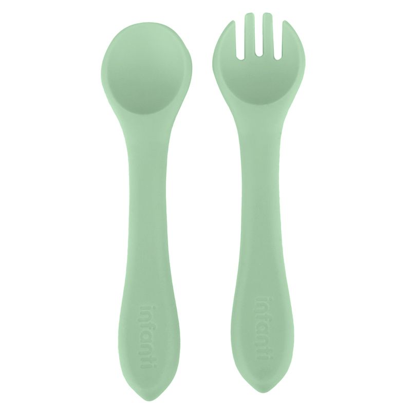 INFANTI - Set Cuchara Y Tenedor Verde Infanti