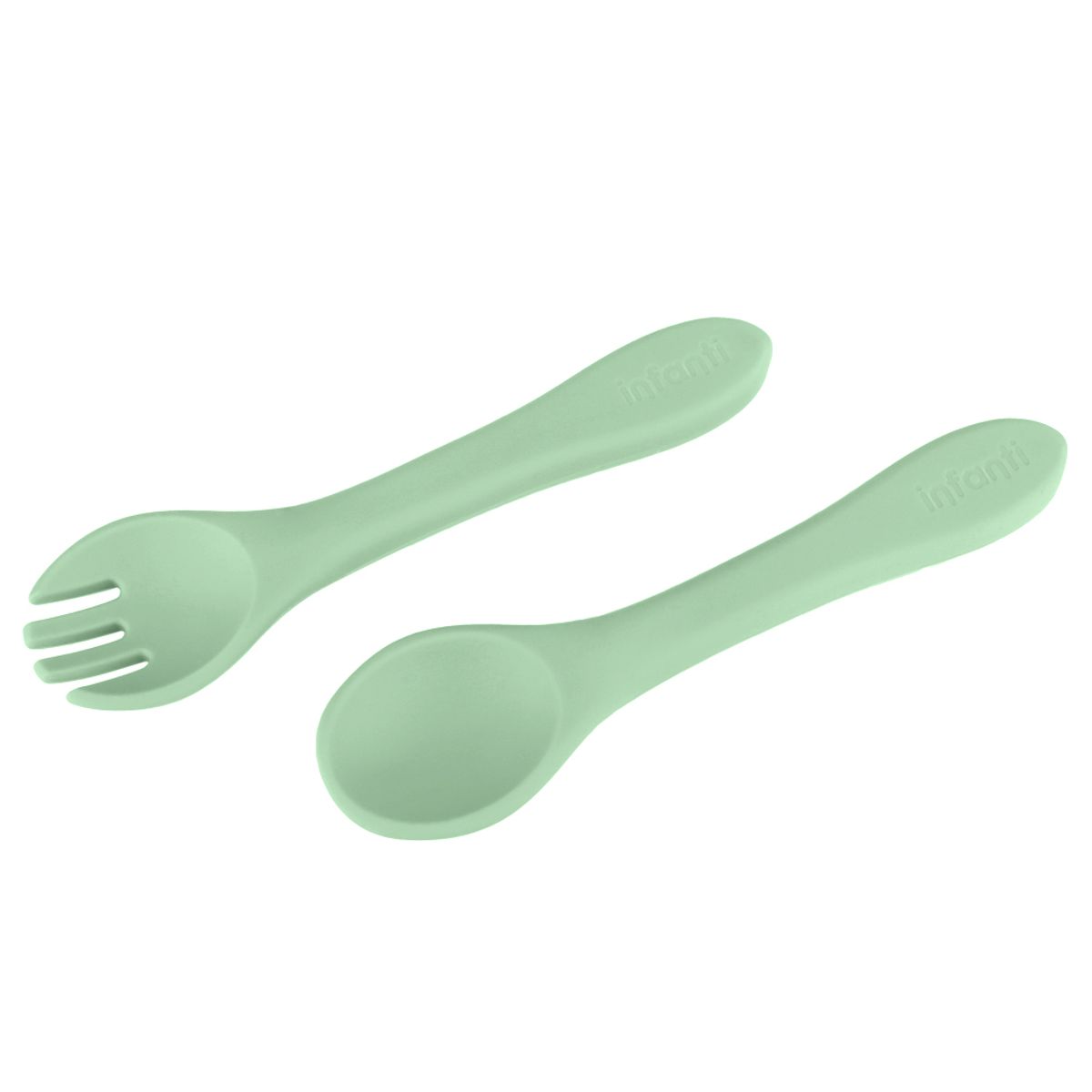 INFANTI - Set Cuchara Y Tenedor Verde Infanti