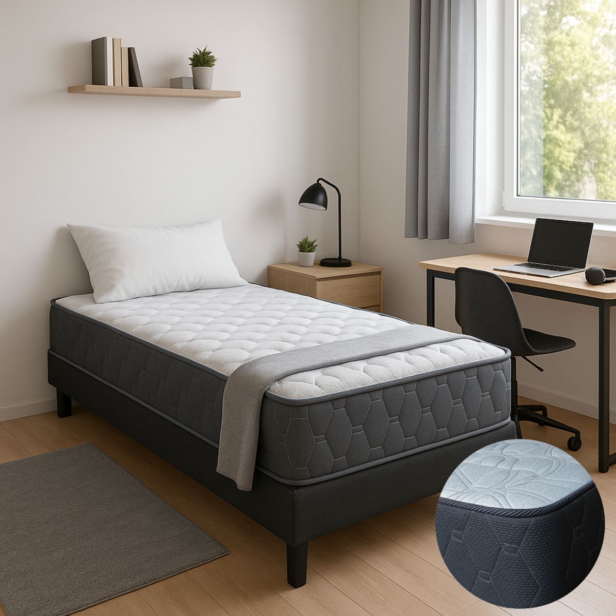 GENERICO - Colchon Urban Sleep Premium 1.0 Plza  Resortes Bonell 30 cm Altura Alta Densidad