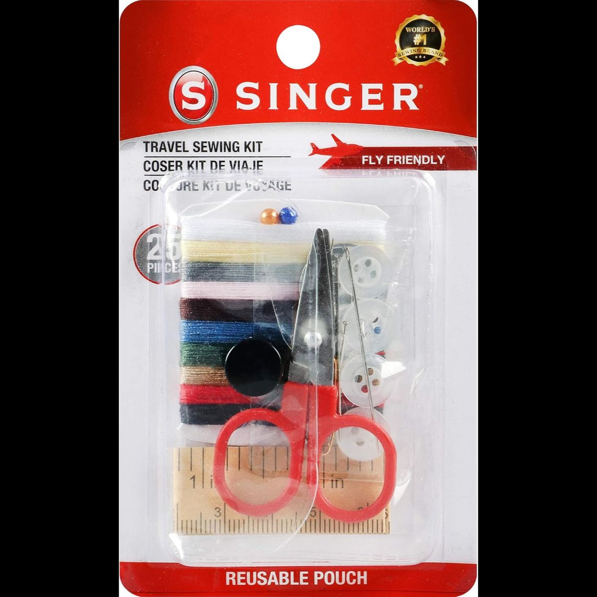 SINGER - Costurero kit costura de viaje Singer 25 piezas