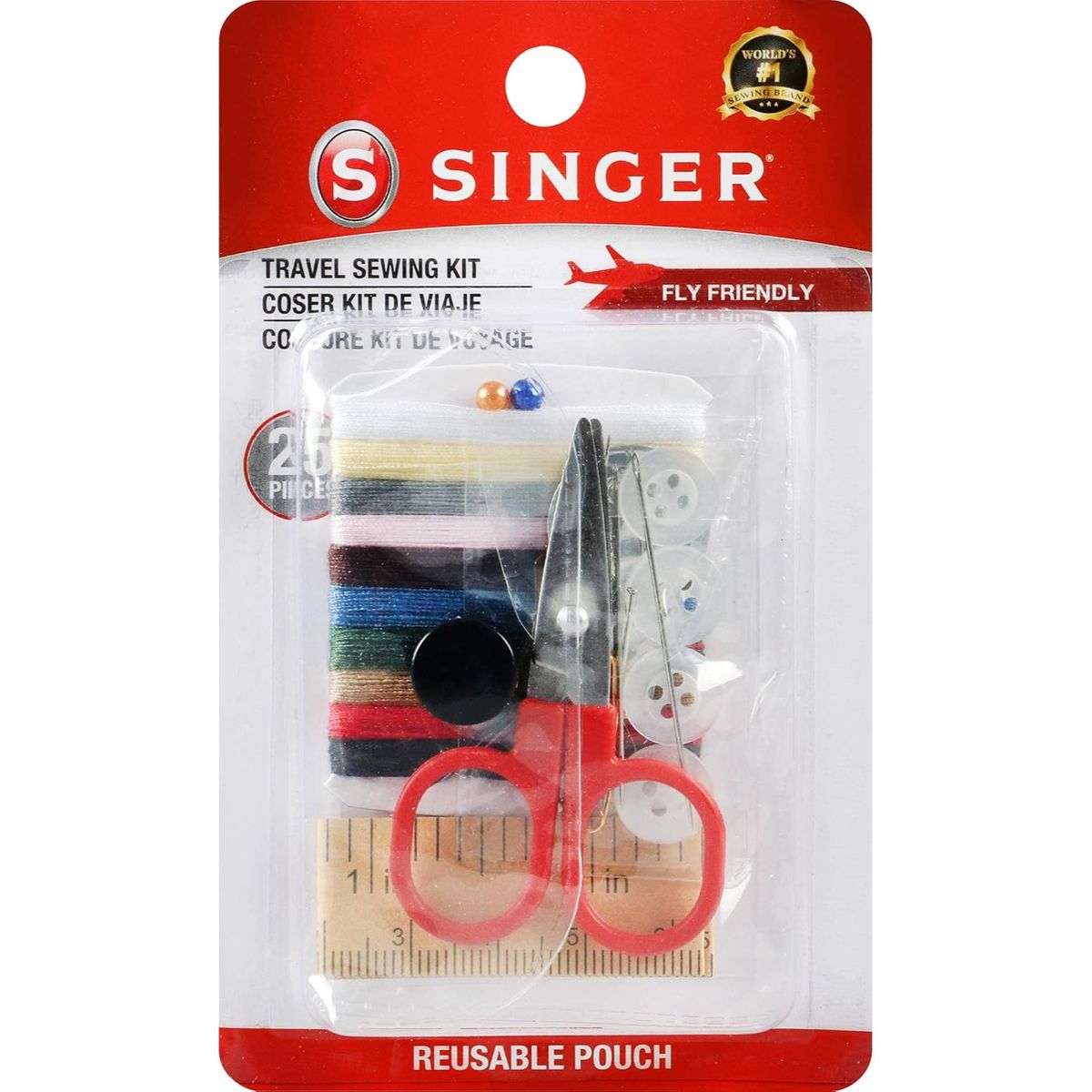 SINGER - Costurero kit costura de viaje Singer 25 piezas