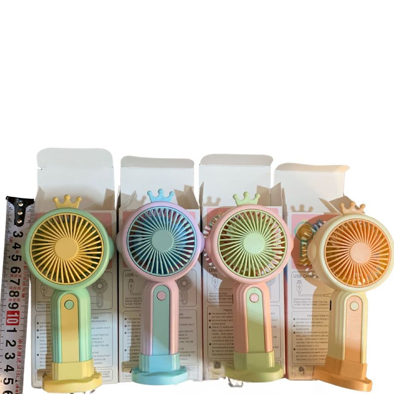 GENERICO - Mini Ventilador Portátil Recargable con Diseño de Corona