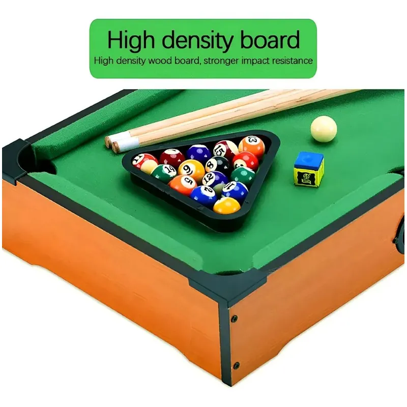 GENERICO - Mini Mesa De Pool De Madera Interactiva Para Niños Verde