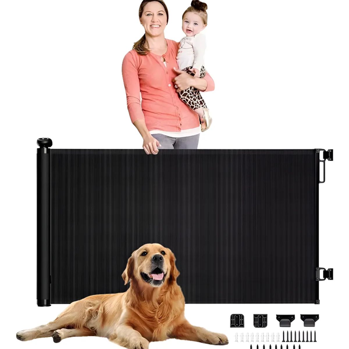 GENERICO - Reja seguridad retráctil bebe mascotas 150cm