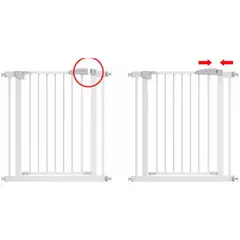 GENERICO - Puerta reja seguridad expandible bebe mascotas interior
