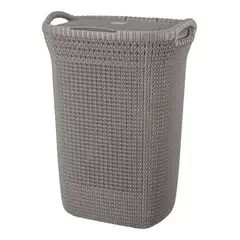 GENERICO - Canasto ropa rectangular Khipu plástico color gris