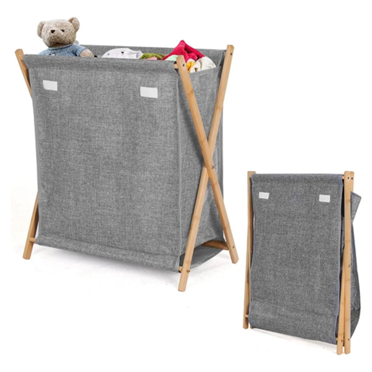 GENERICO - Cesto ropa sucia plegable 75l con tapa