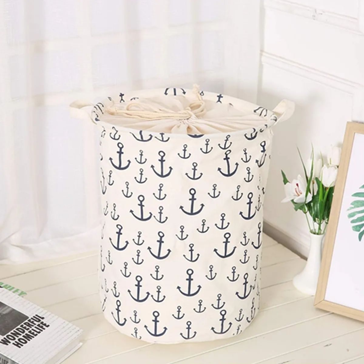 GENERICO - Canasto ropa sucia diseño ancla