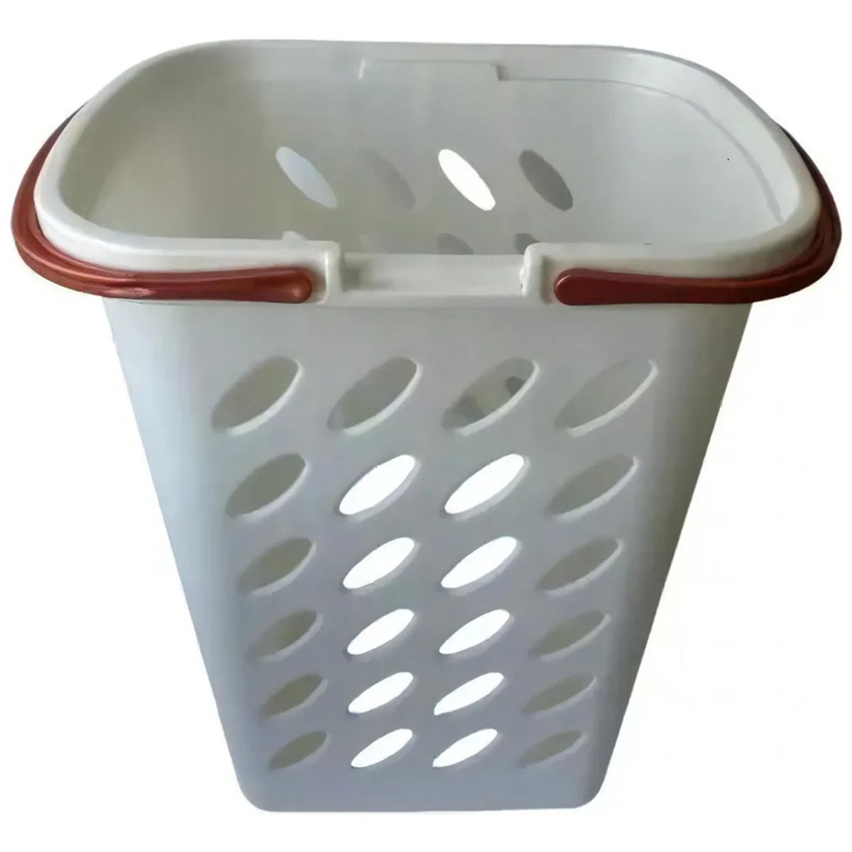 GENERICO - Canasto ropa plástico Dakar n°3 con tapa color crema