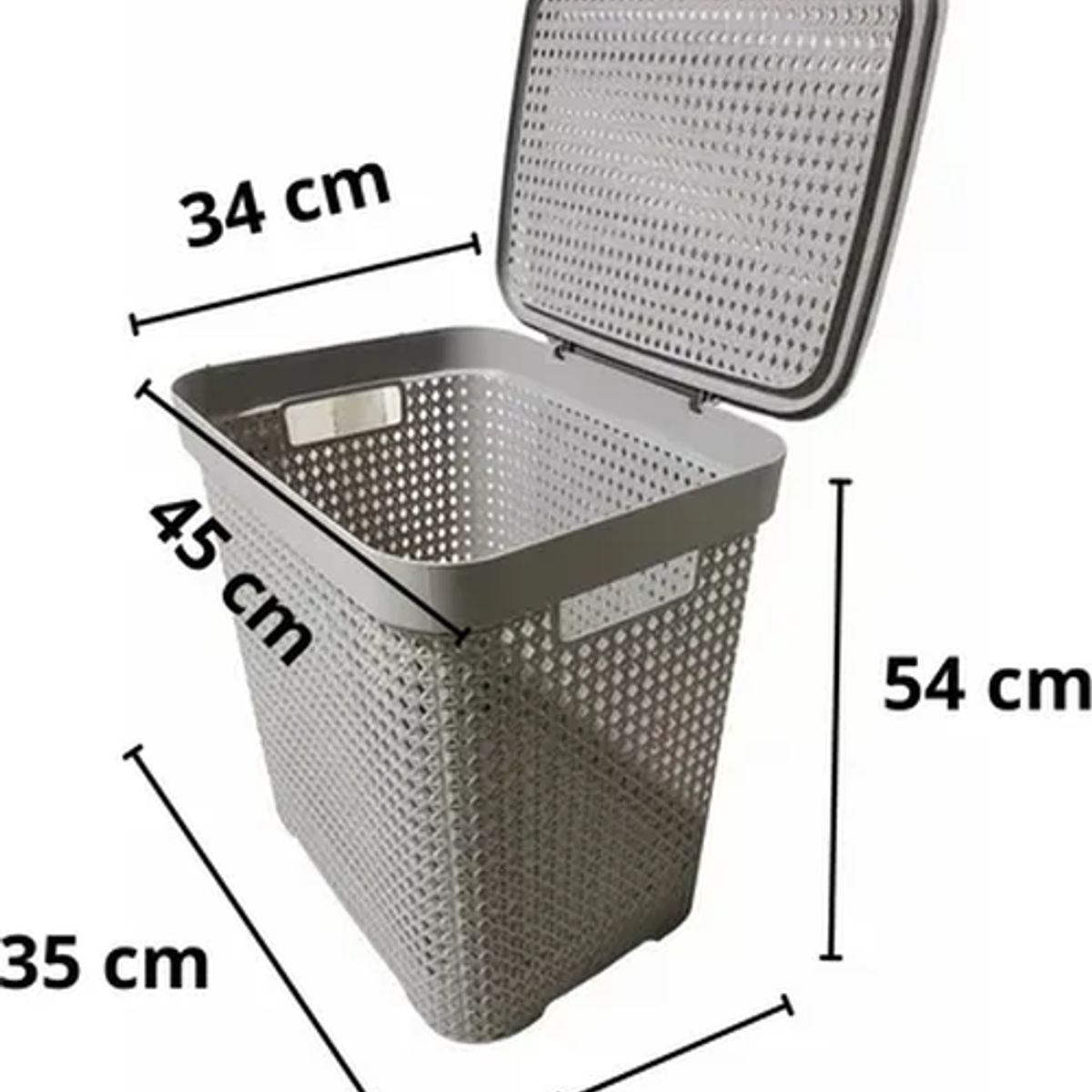 GENERICO - Canasto ropa organizador con tapa rectangular