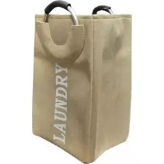 GENERICO - Cesta ropa sucia plegable mango metálico