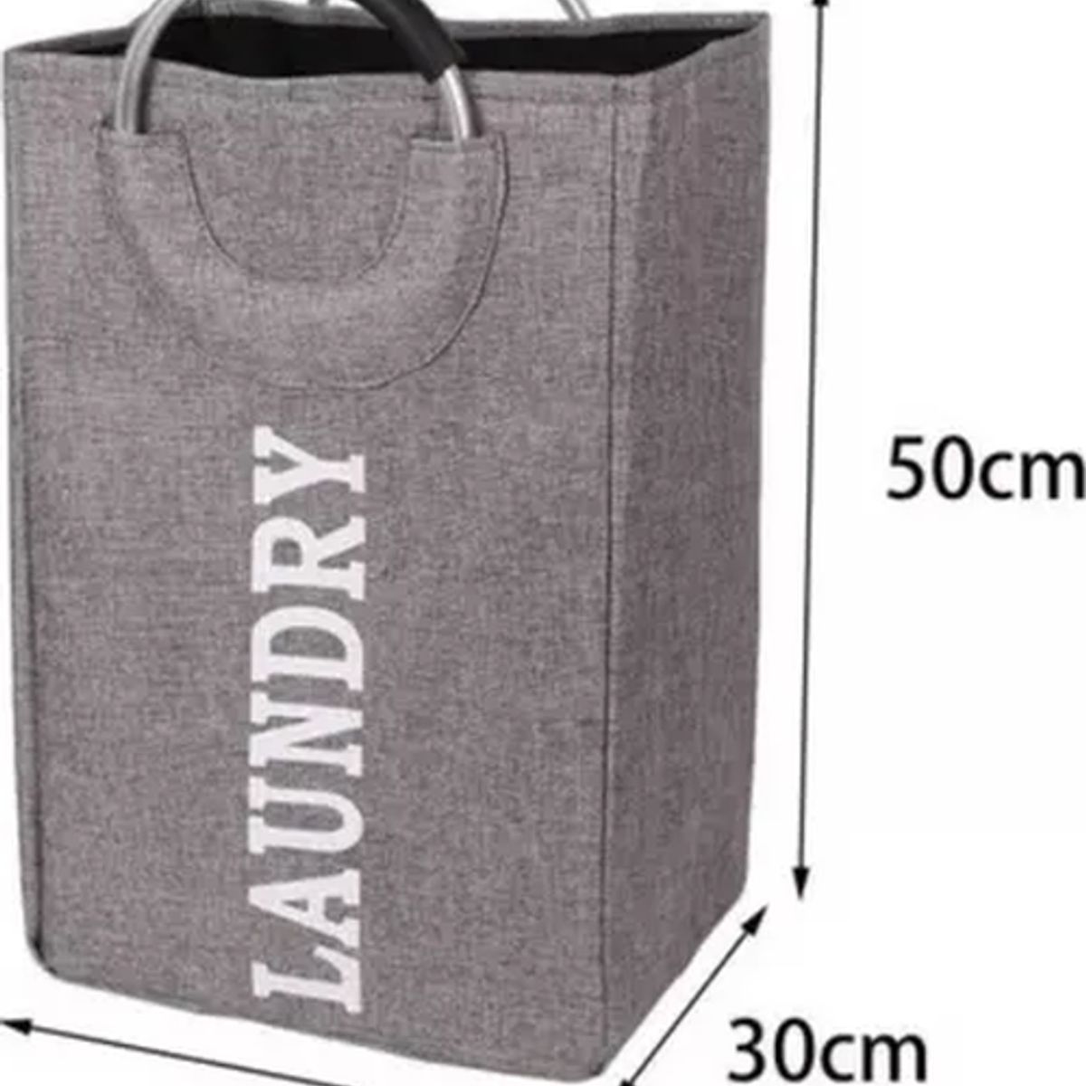 GENERICO - Cesta ropa sucia plegable mango metálico