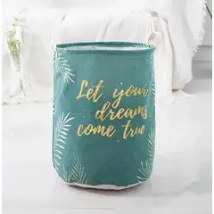 GENERICO - Cesto ropa sucia plegable diseño hojas 35x45cm