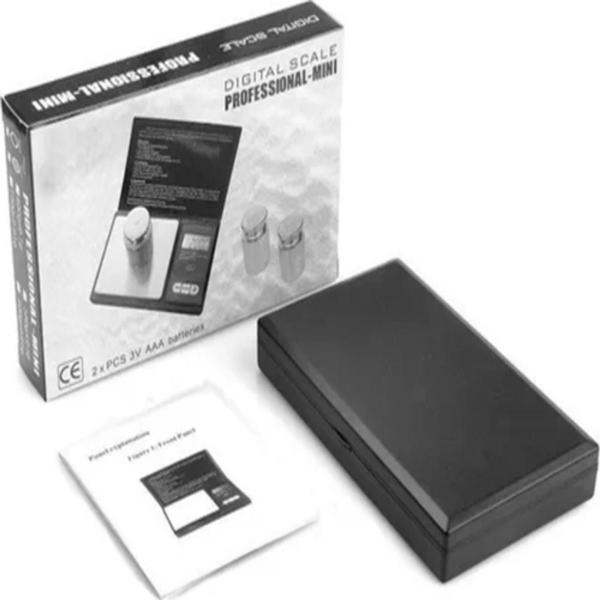 GENERICO - Pesa digital portátil precisión 01g a 500g color negro