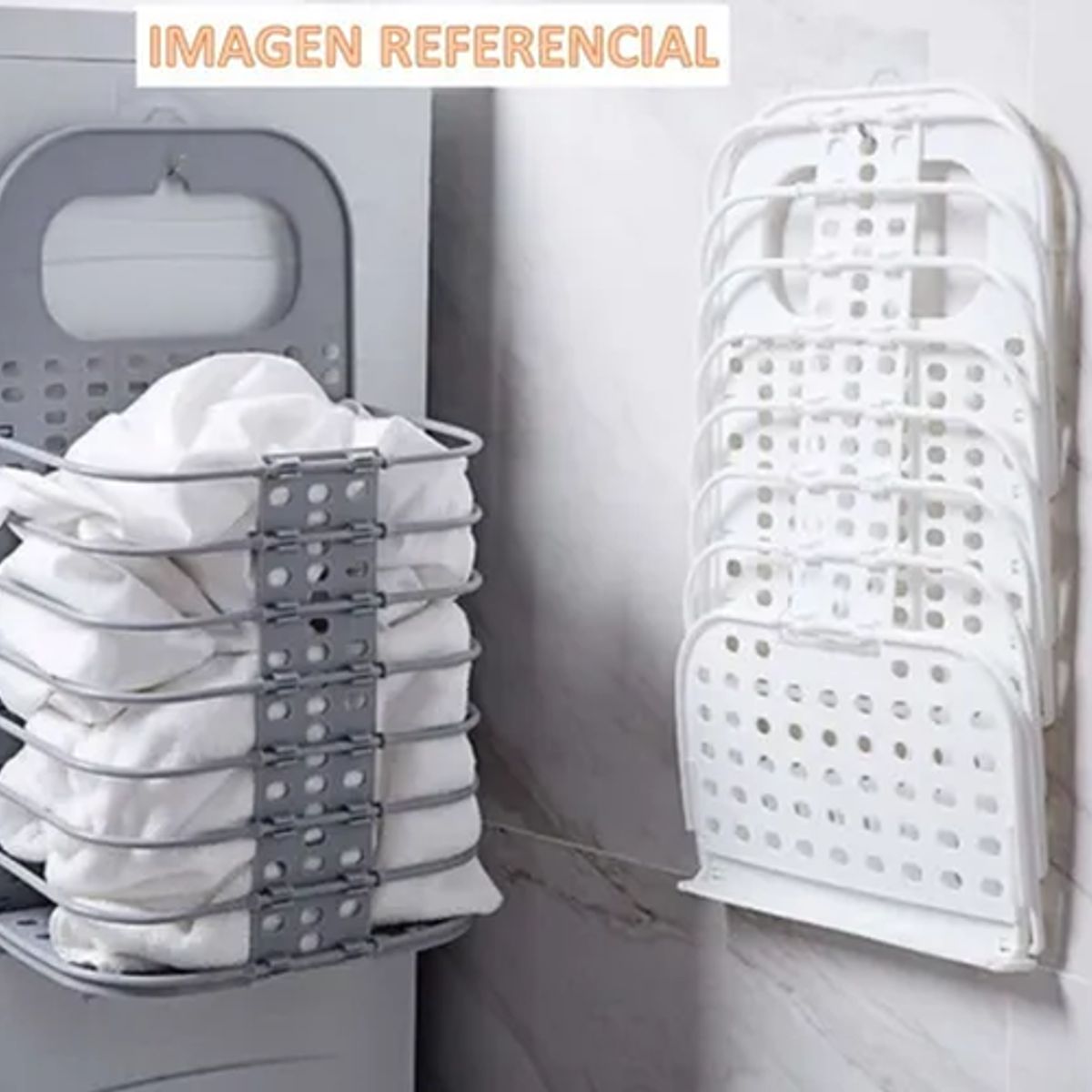 GENERICO - Pack 2 cestas ropa sucia plegables