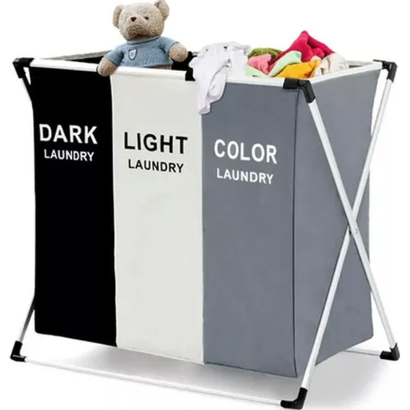 Cesto ropa sucia 3 separaciones | Sodimac Chile