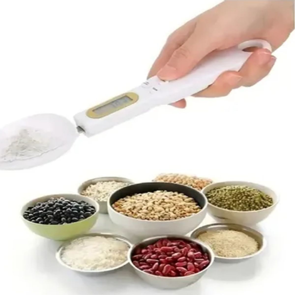 GENERICO - Balanza cuchara cocina 500g color blanco