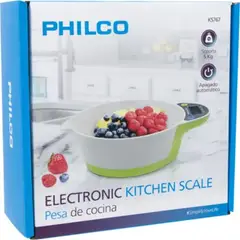 GENERICO - Balanza cocina digital Philco ks767 5kg color blanco