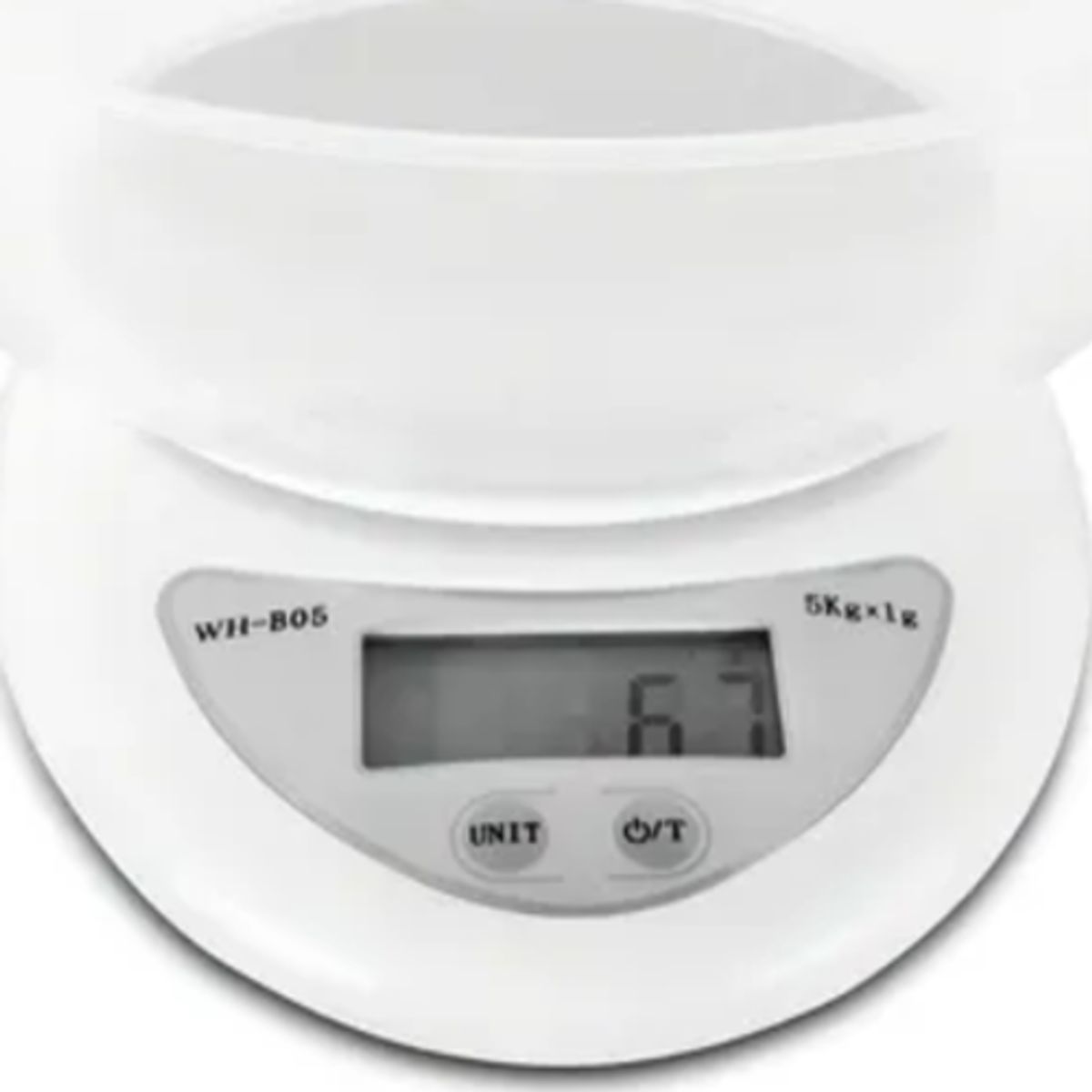 GENERICO - Balanza cocina digital con bowl 5kg color blanco