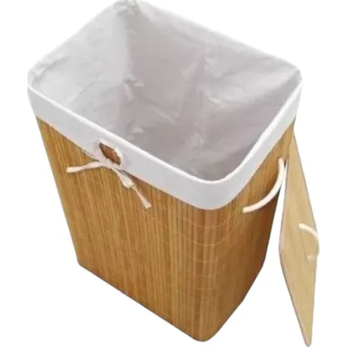GENERICO - Cesto ropa rectangular bambú