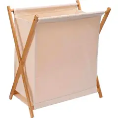 GENERICO - Cesto ropa bambú plegable color beige