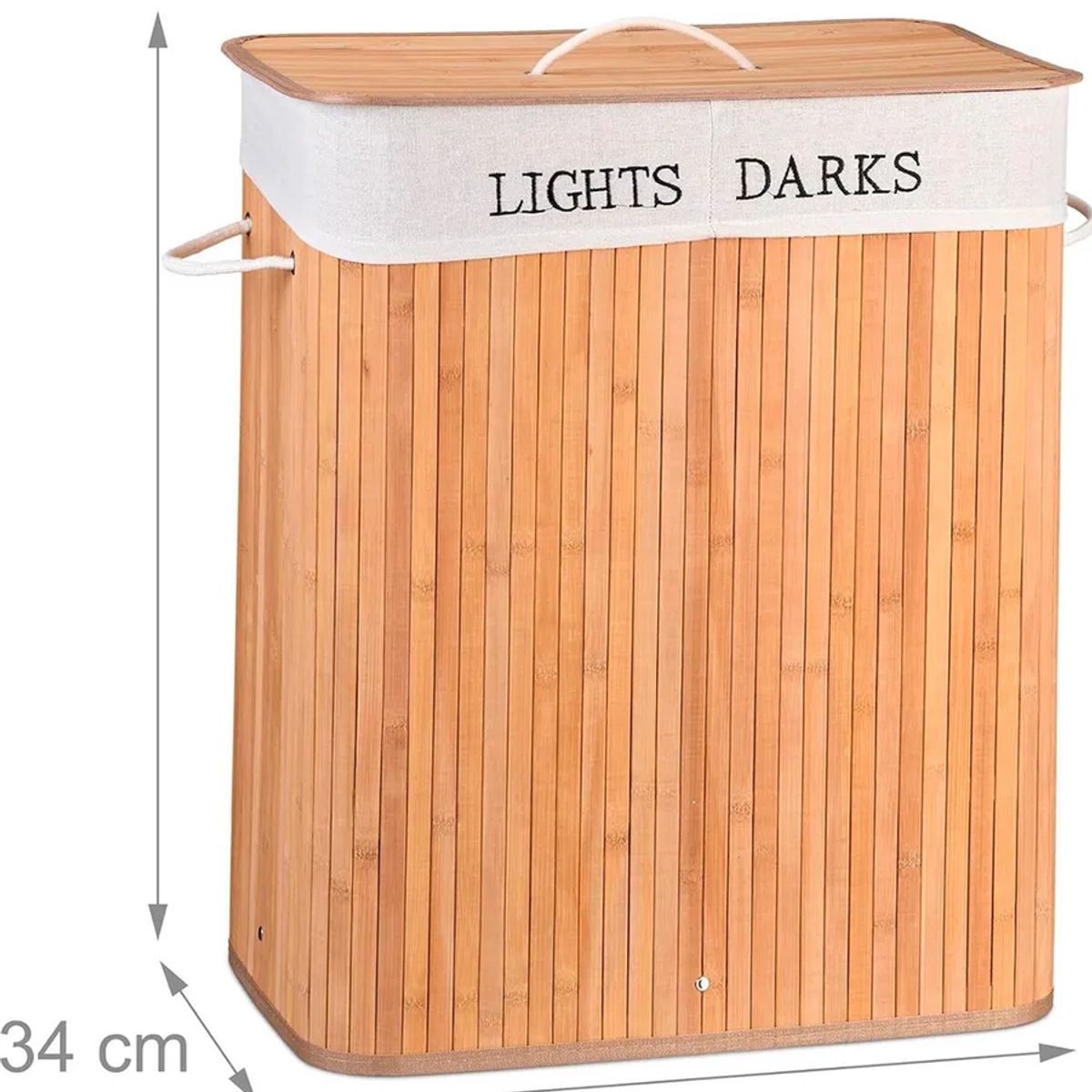 GENERICO - Cesto ropa bambú organizador infantil