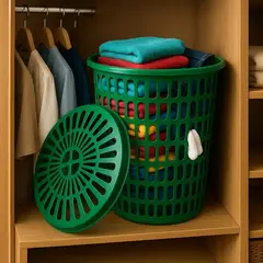 GENERICO - Canasta plástico rejillas 55l ropa
