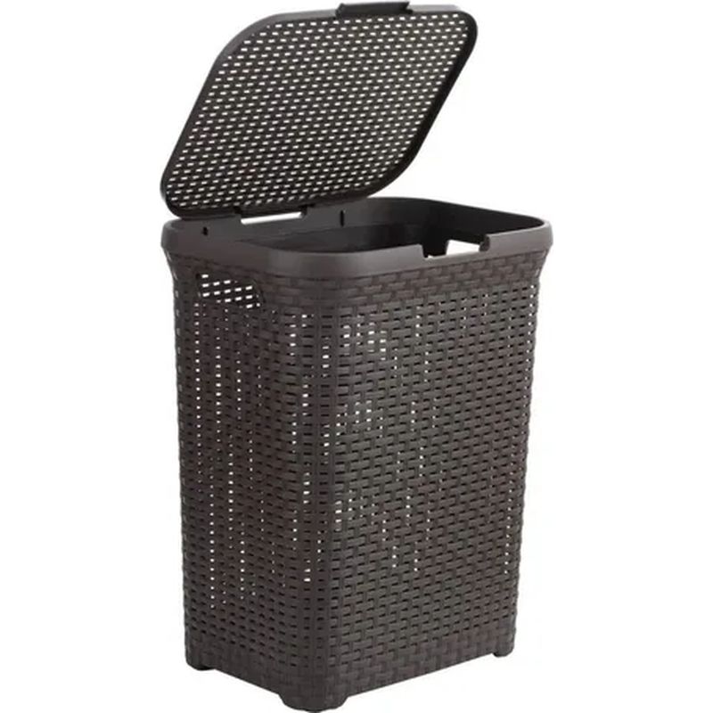 GENERICO - Canasto ropa rectangular Reyplast rattan color marrón