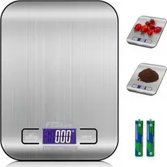 GENERICO - Báscula gramera digital cocina 5kg acero inoxidable